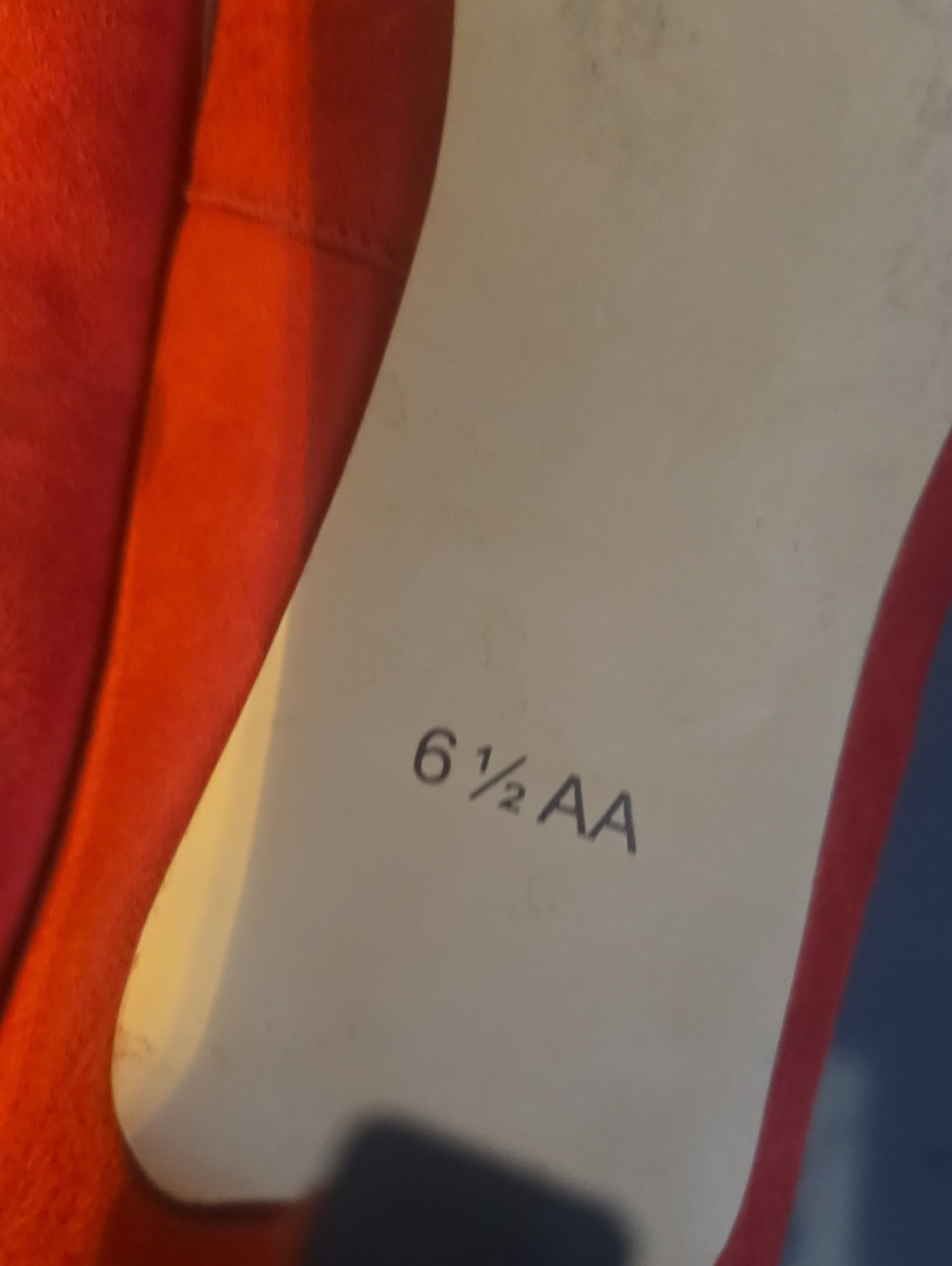 Talbots Red Suede Pointed Toe Flats with Bow Detail - Picture 6 of 6